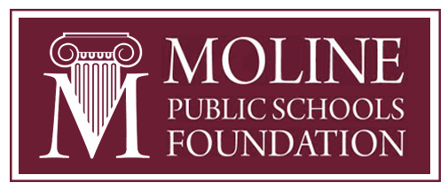 Logo of Moline Public School Foundation with the maroon color